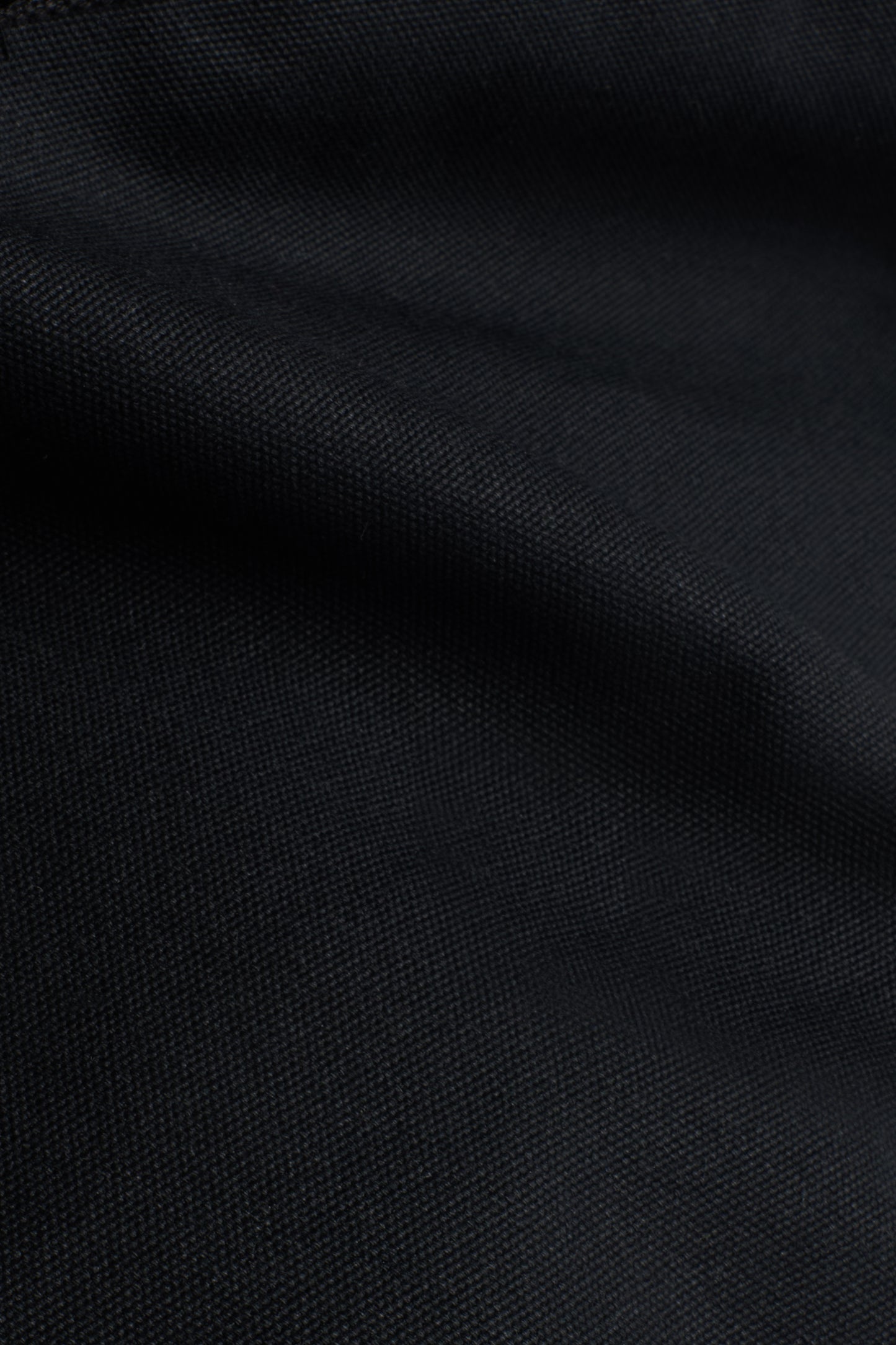 Unisex accessories carryall bag, recycled Ventile cotton, black, with subtle fabric texture.