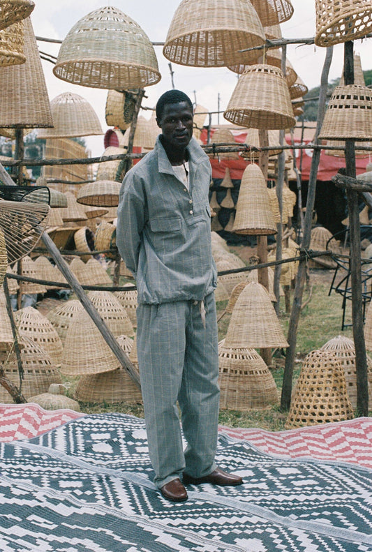 WOVEN BASKET BAG