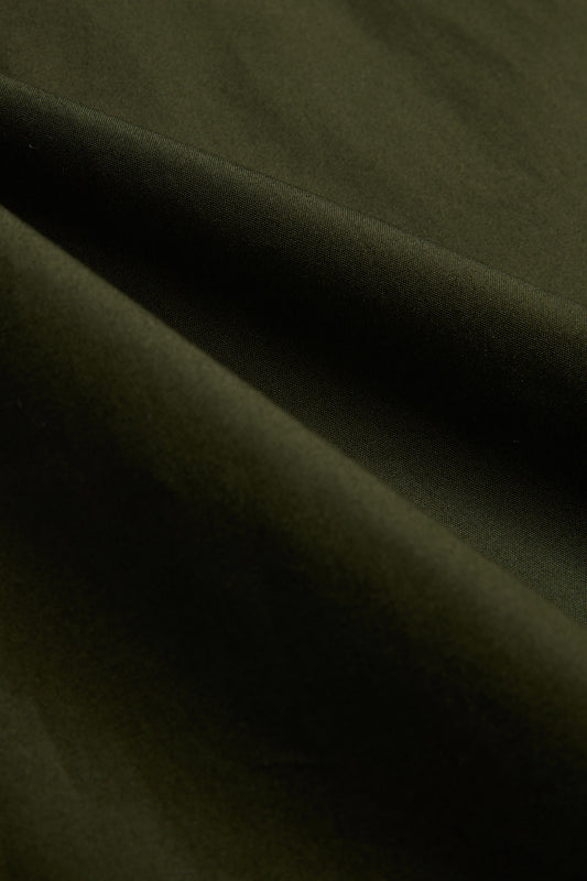 Men's outerwear parka, olive organic cotton EtaProof® fabric, waterproof and PFC-free.