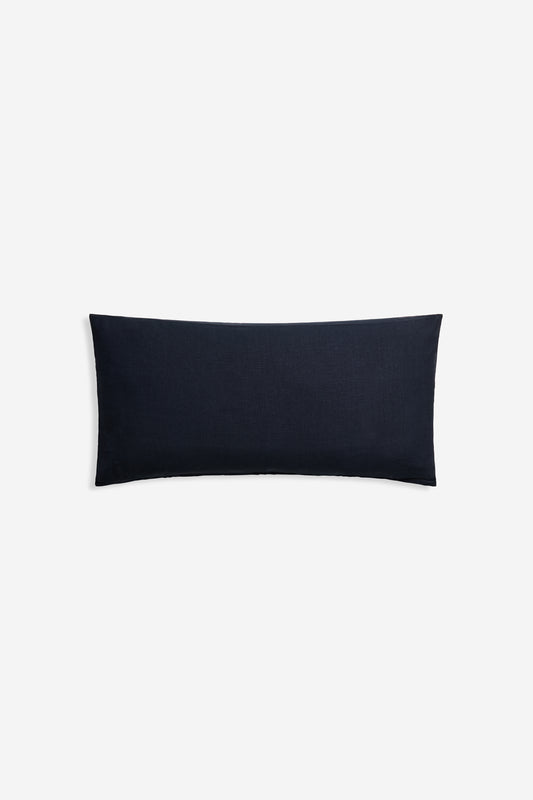 Pillowcase 40x80, 100% Belgian linen, midnight navy, with zipper closure.