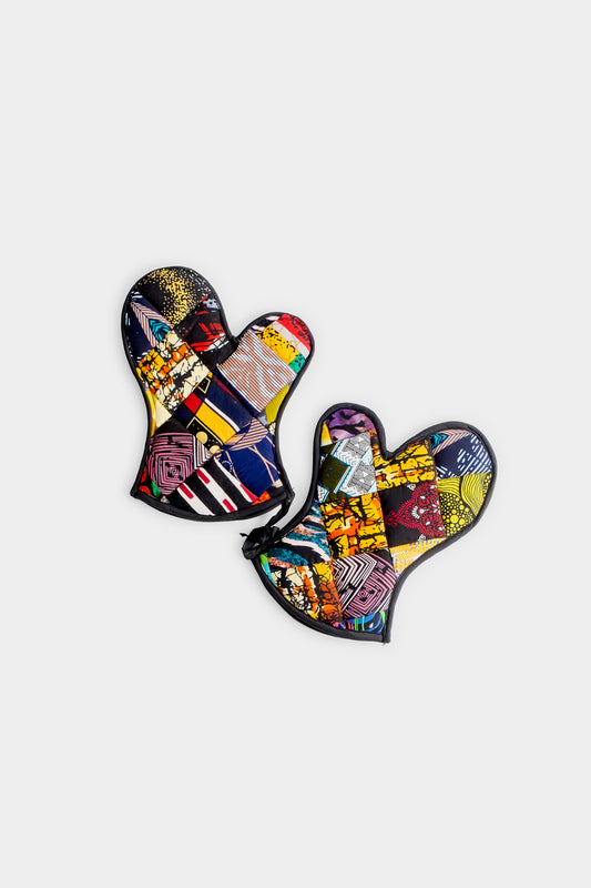 OVEN MITTENS PATCHWORK