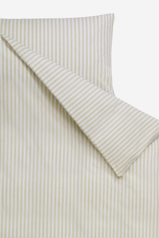 Accessories pillowcase, 100% organic cotton, sage stripe, 80x80cm, with zipper closure.