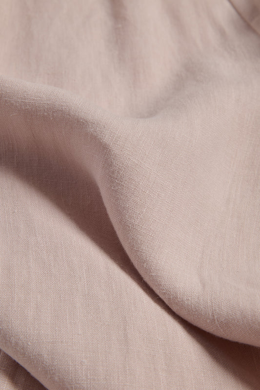 Women's pyjama set, long-sleeved shirt and long-pants, 100% Belgian linen, apple blossom.