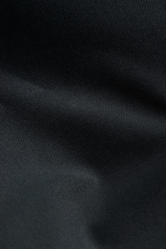 Women's accessories tote bag, recycled Ventile cotton, water-repellent, black.