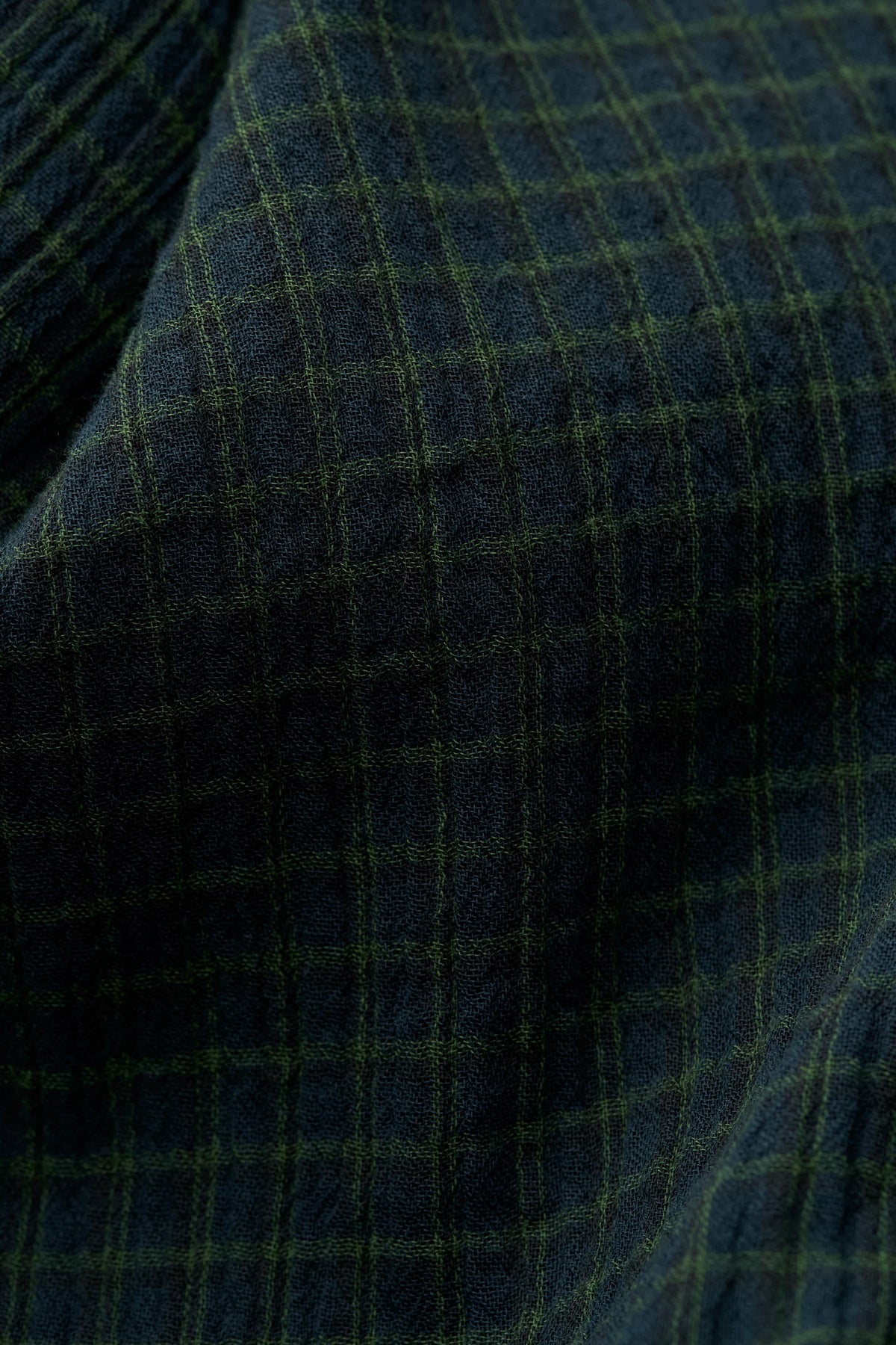 Banita Button Down Shirt Navy Green Check