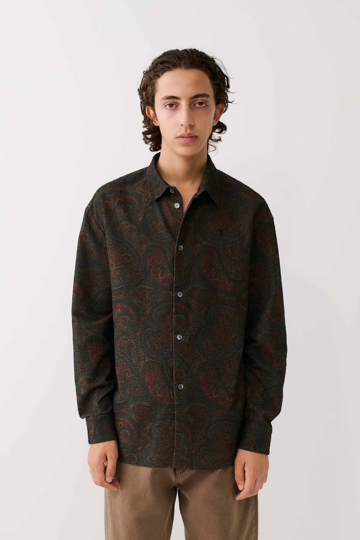 Derbin Shirt Moss Paisley