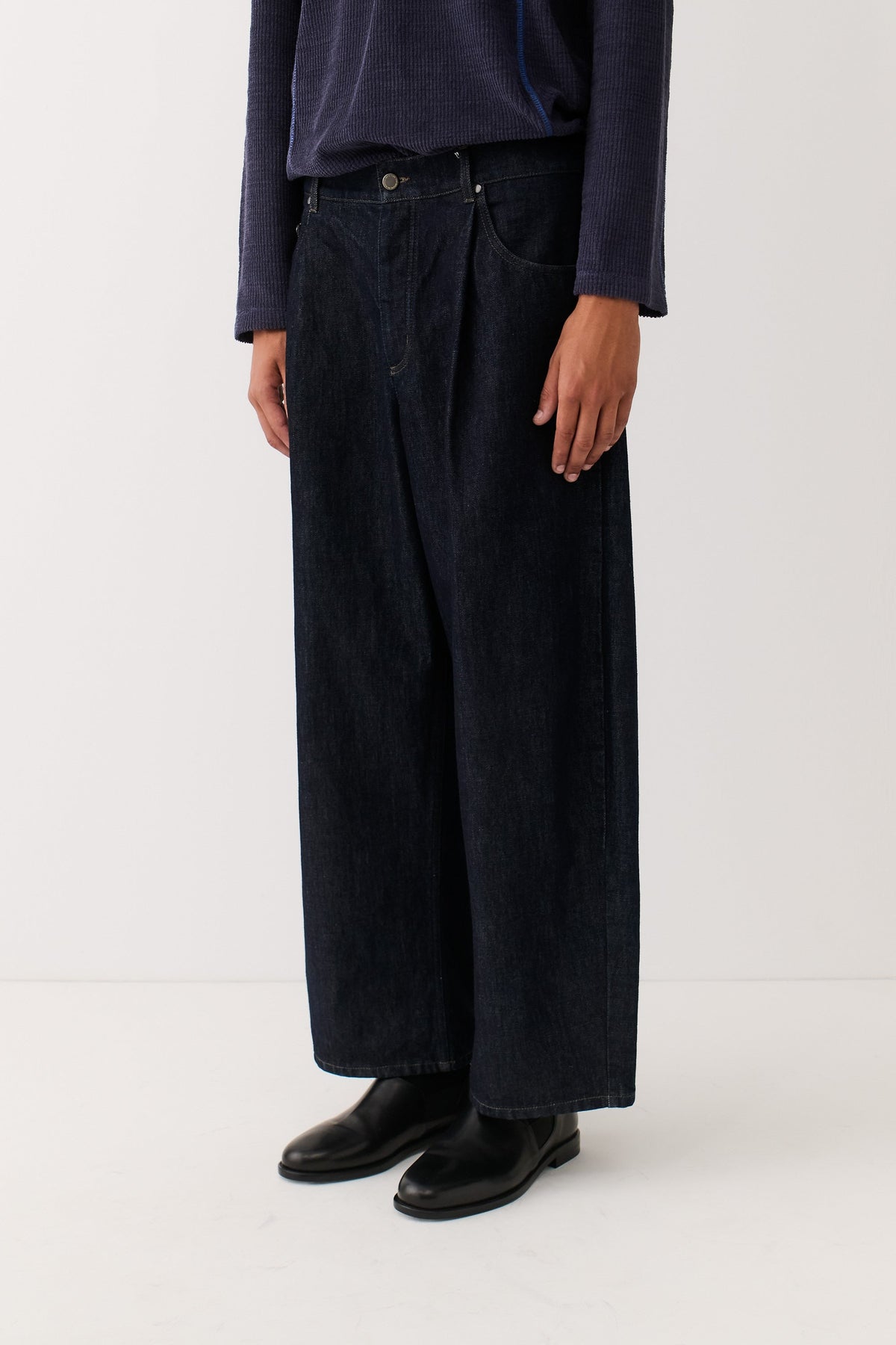 Duma Pleated Denim Almost Raw