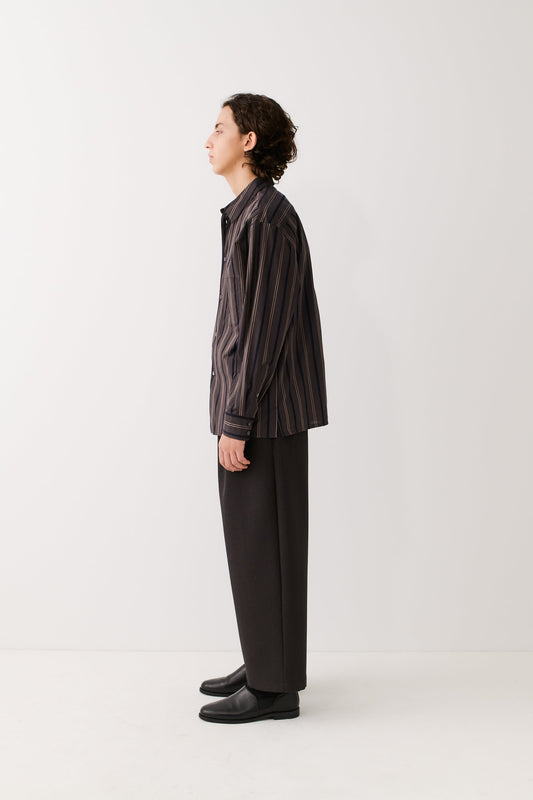 Gusto Shirt Brown Velvet Stripe
