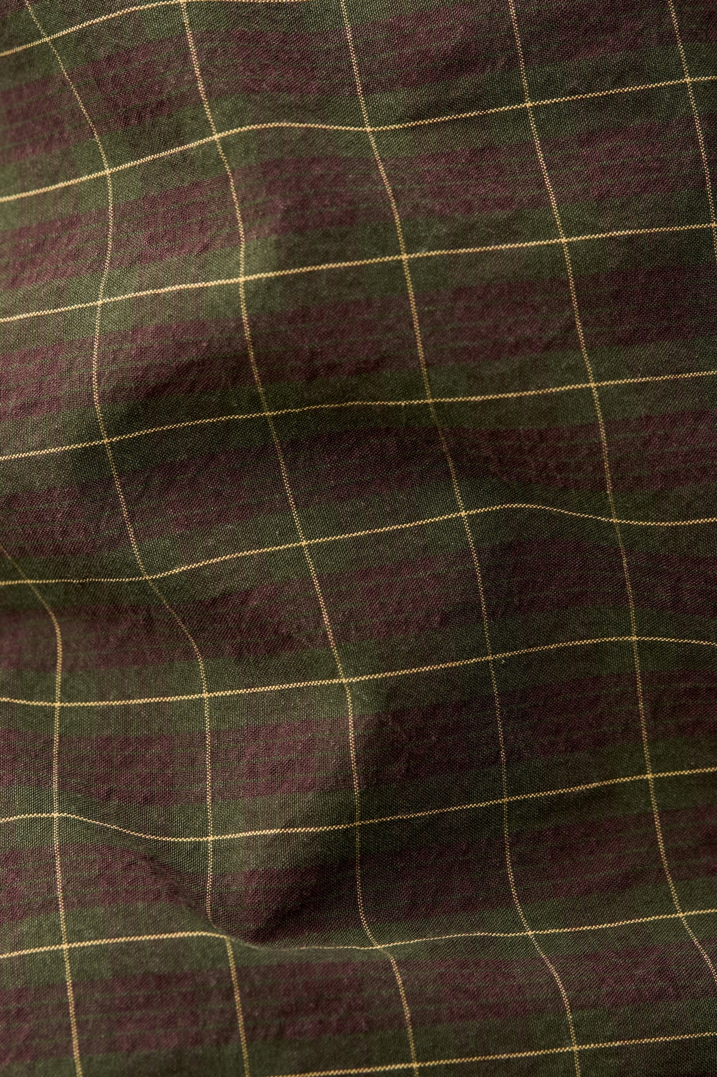 Gusto Shirt Olive Burgundy Check