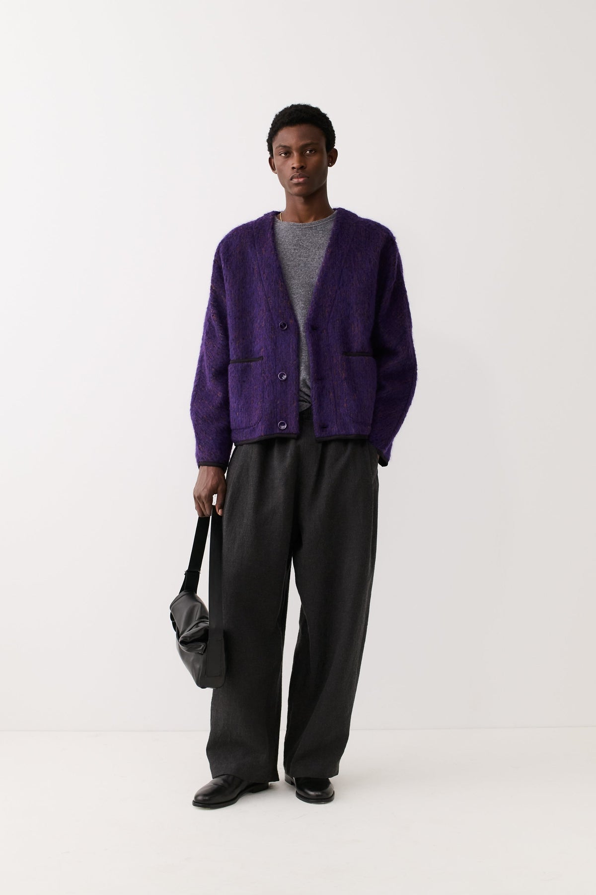 Kaan Cardigan Fuzzy Violet