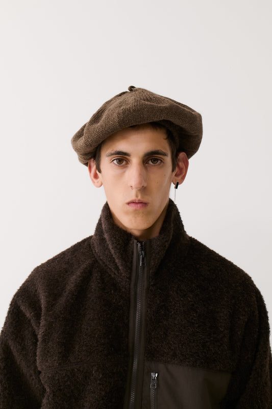 Prado Knitted Beret Tobacco Melange