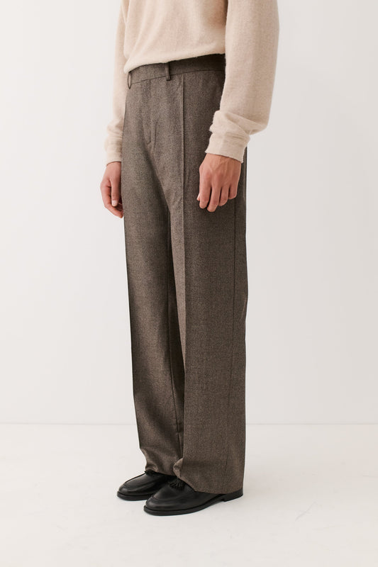Tailored Wide Trousers Dirty Houndstooth
