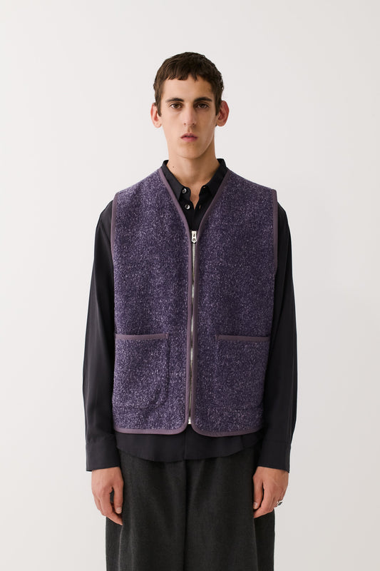 Valur Wool Vest Plum Loden