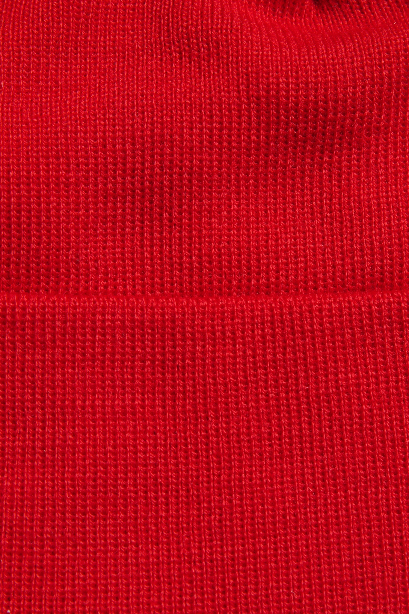 Unisex accessories beanie, 100% mulesing-free merino wool, ribbed knit, bright red.