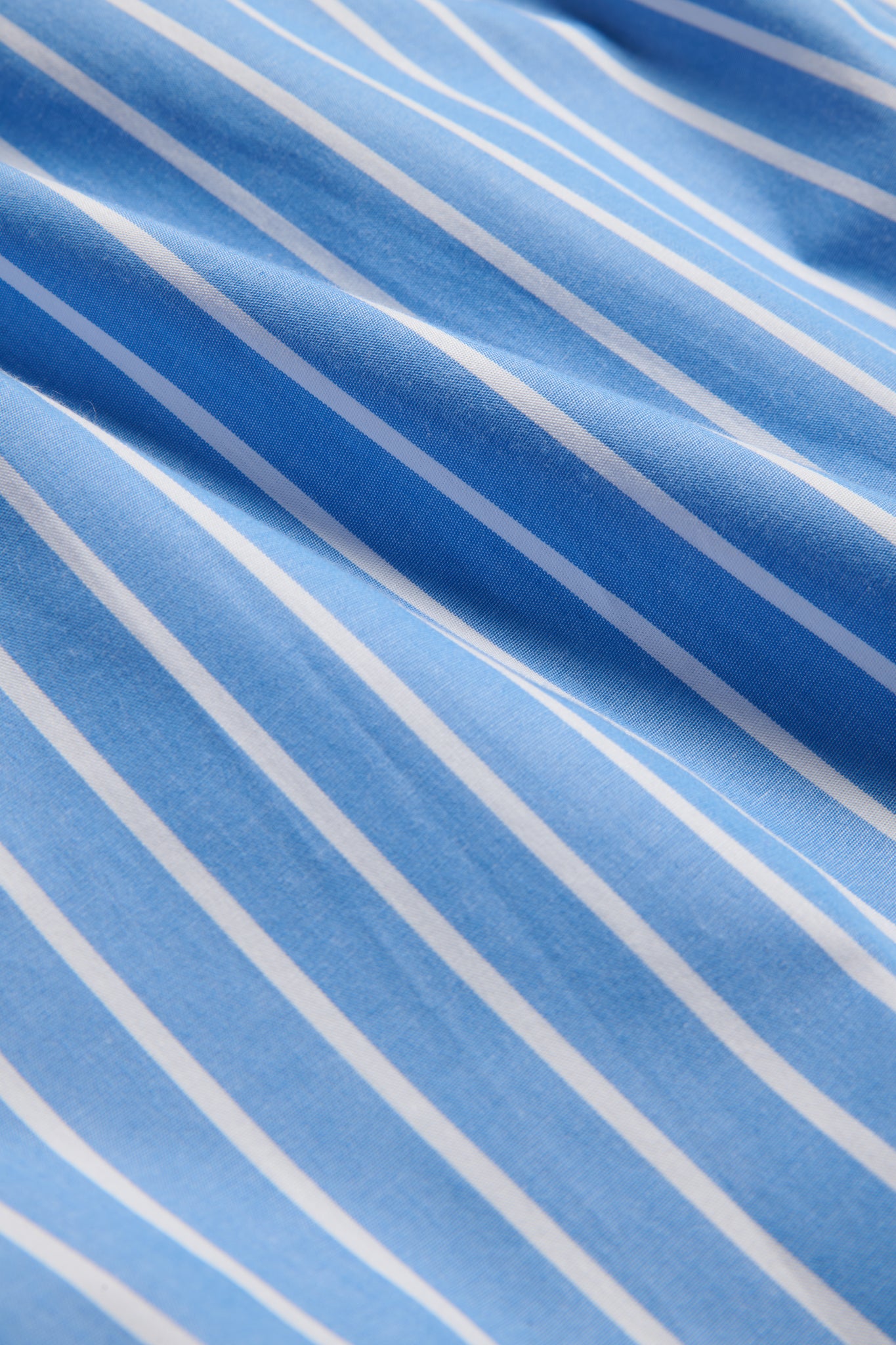 Men's jersey boxershorts, organic cotton, blue and white striped.