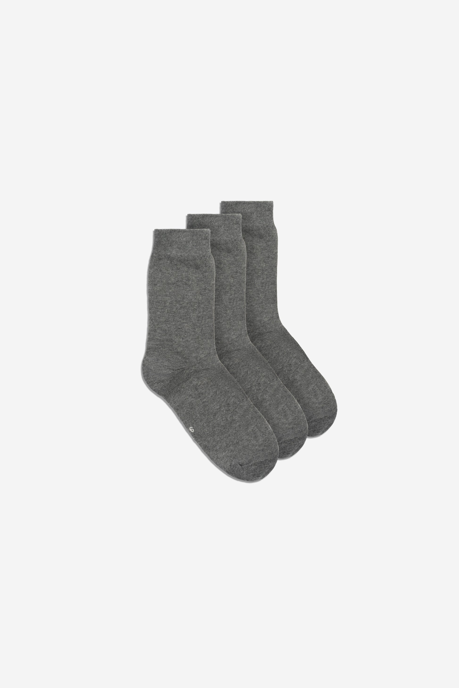 Unisex accessories socks, cotton mix, anthracite, pack of three with ribbed cuffs.