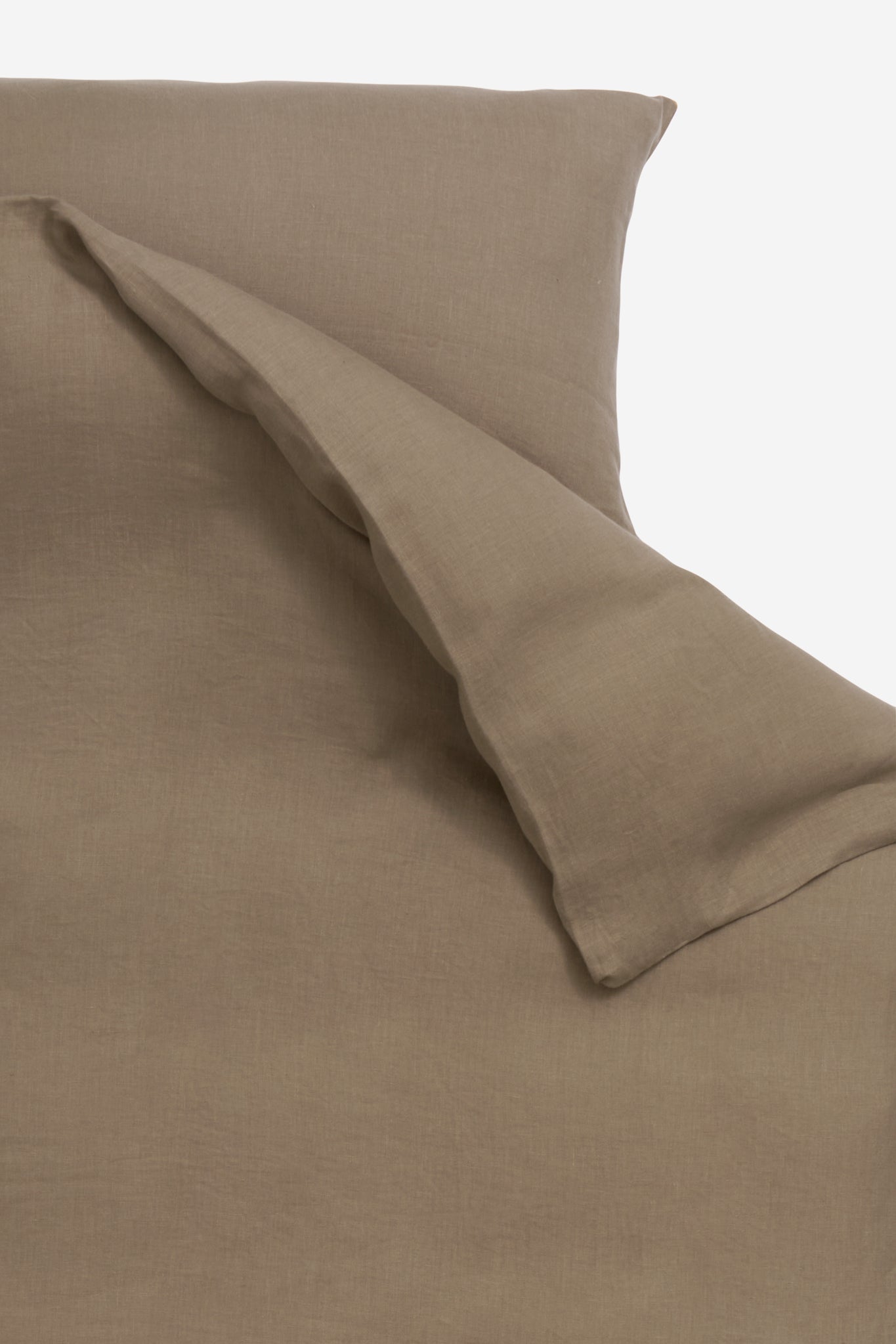 Duvet cover, 100% Belgian linen, clay color, 140x200cm, with zipper closure.
