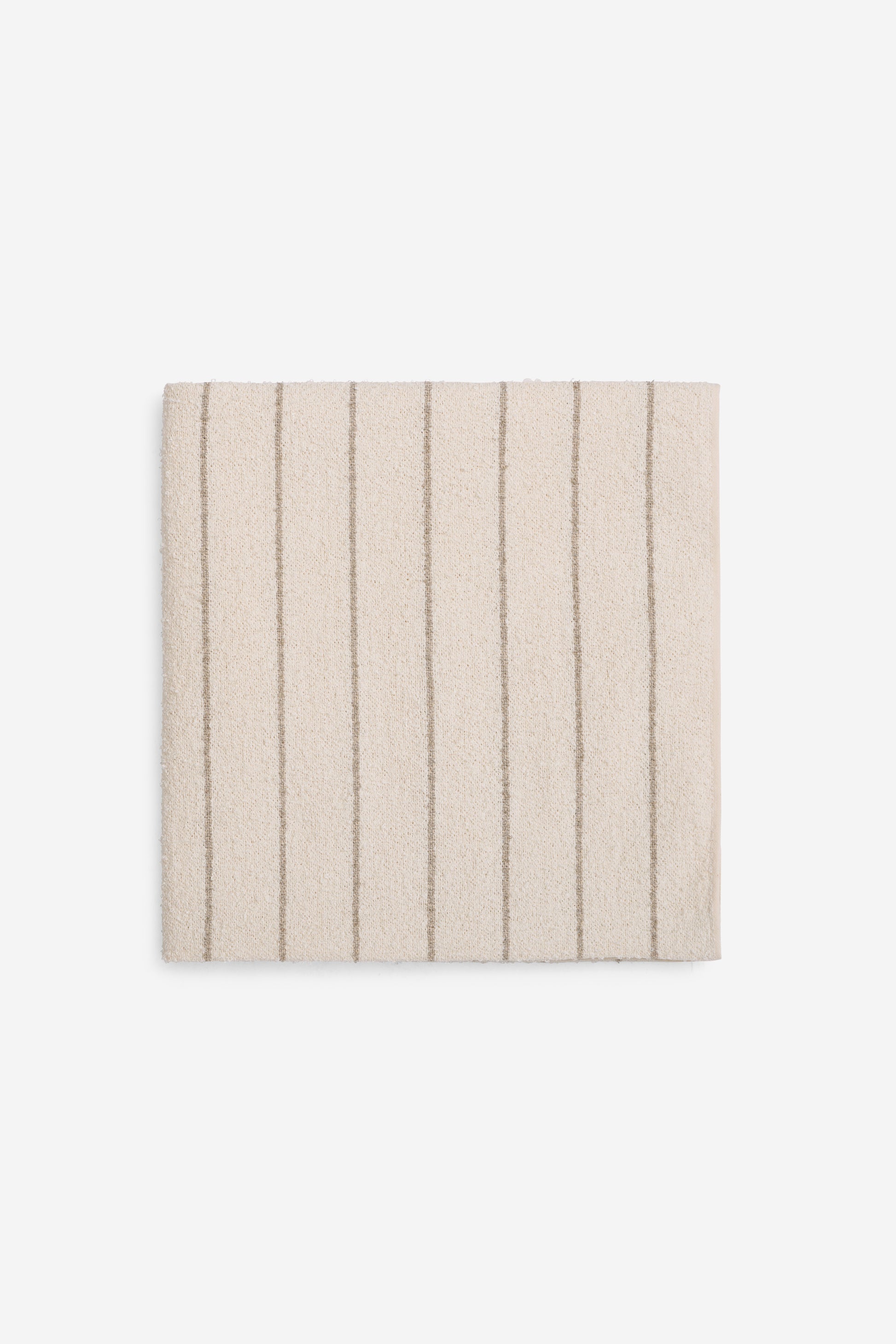Accessories towel, linen-cotton mix, fine flax stripe, natural beige.