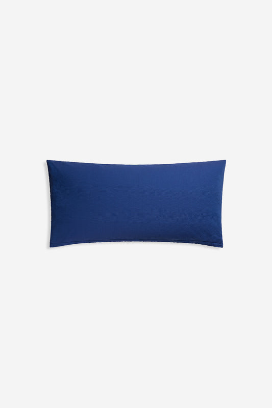 Accessories pillowcase, 100% organic cotton, blue hour, 40x80cm, with subtle textured fabric and zipper closure.