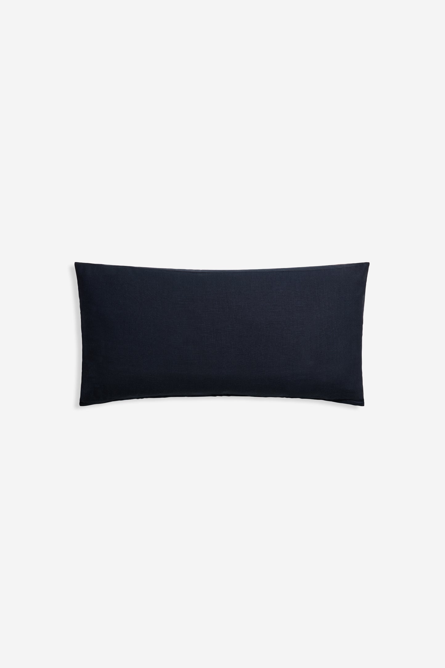 Pillowcase 40x80, 100% Belgian linen, midnight navy, with zipper closure.