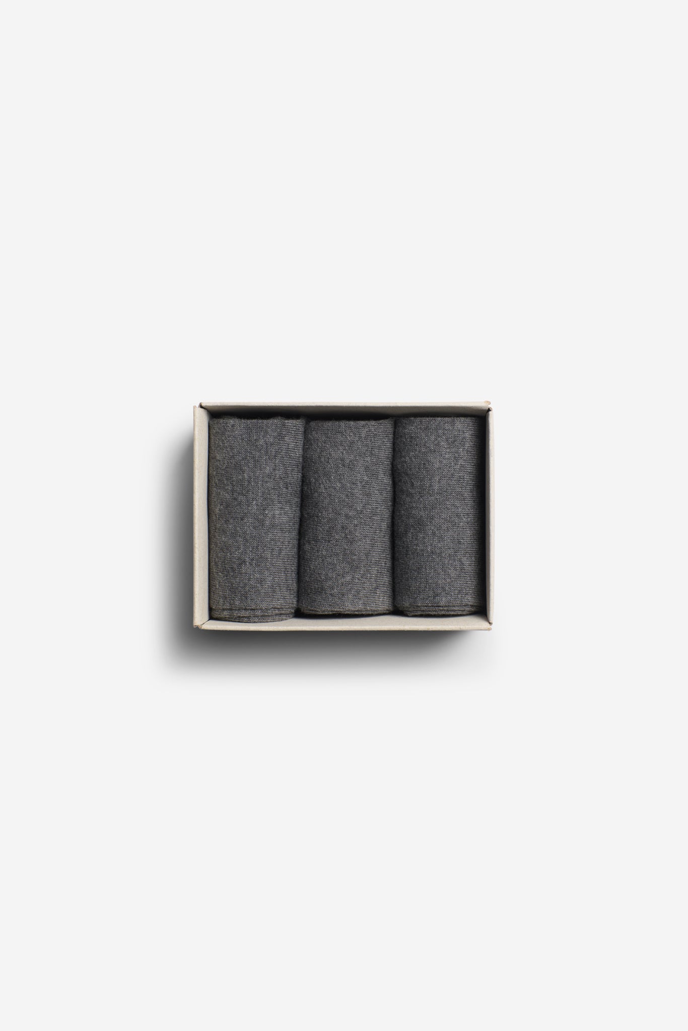 Unisex accessories socks, cotton mix, anthracite, pack of three, rolled in a box.