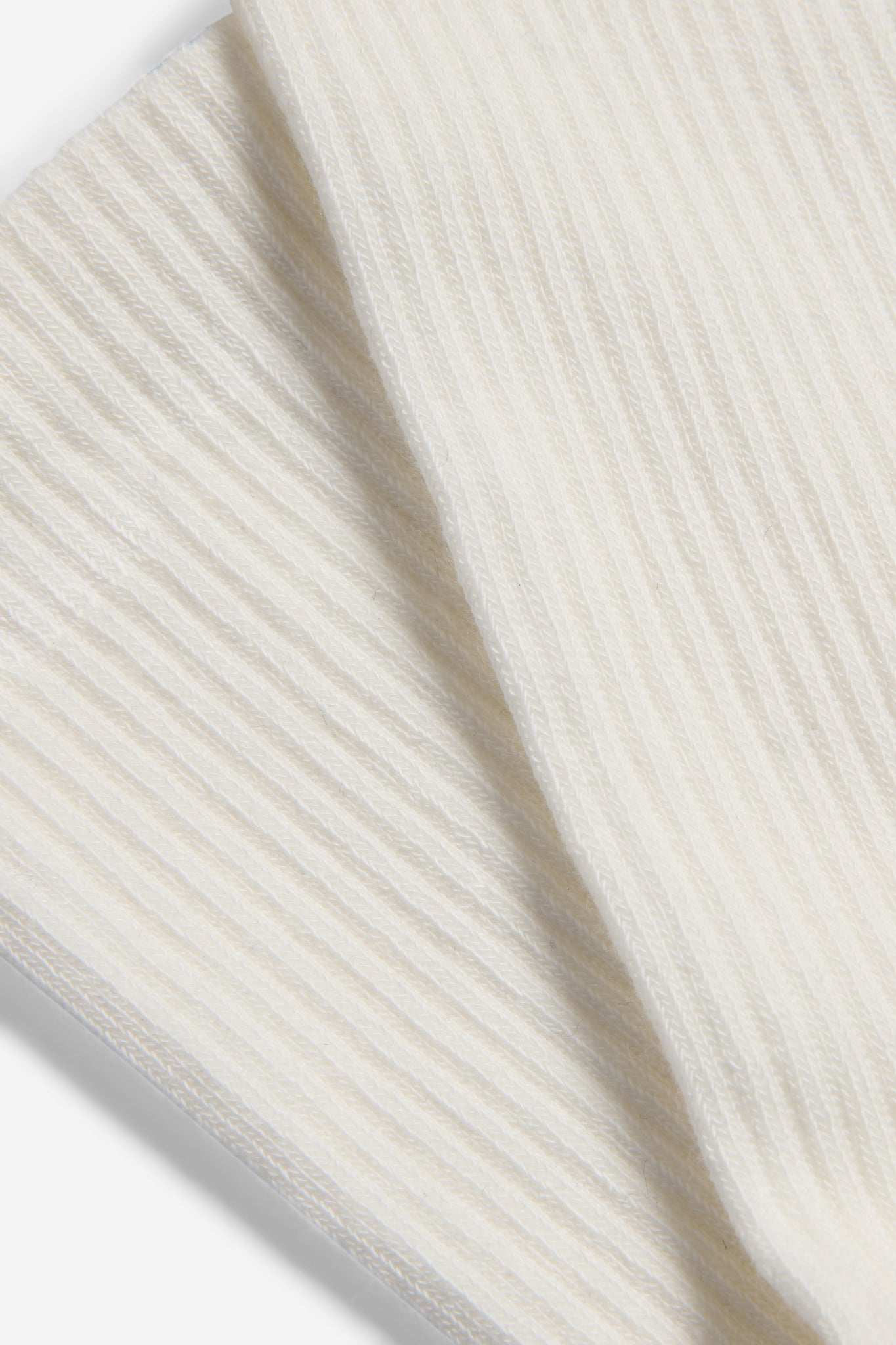 Unisex accessories socks organic cotton mix ribbed white.