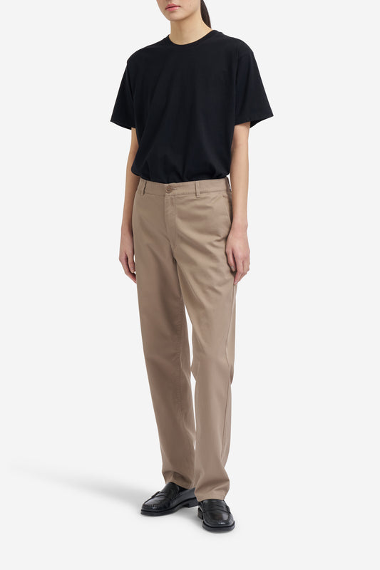 Women's jersey short-sleeved shirt, 100% organic cotton, pre-washed, black.
