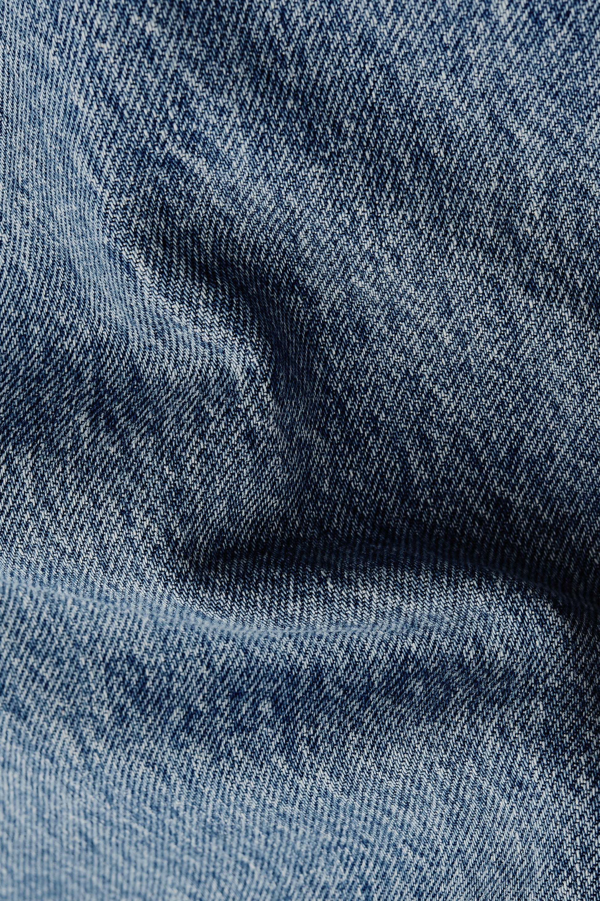 Men's pants, long-pants, cotton mix denim, stone washed blue.