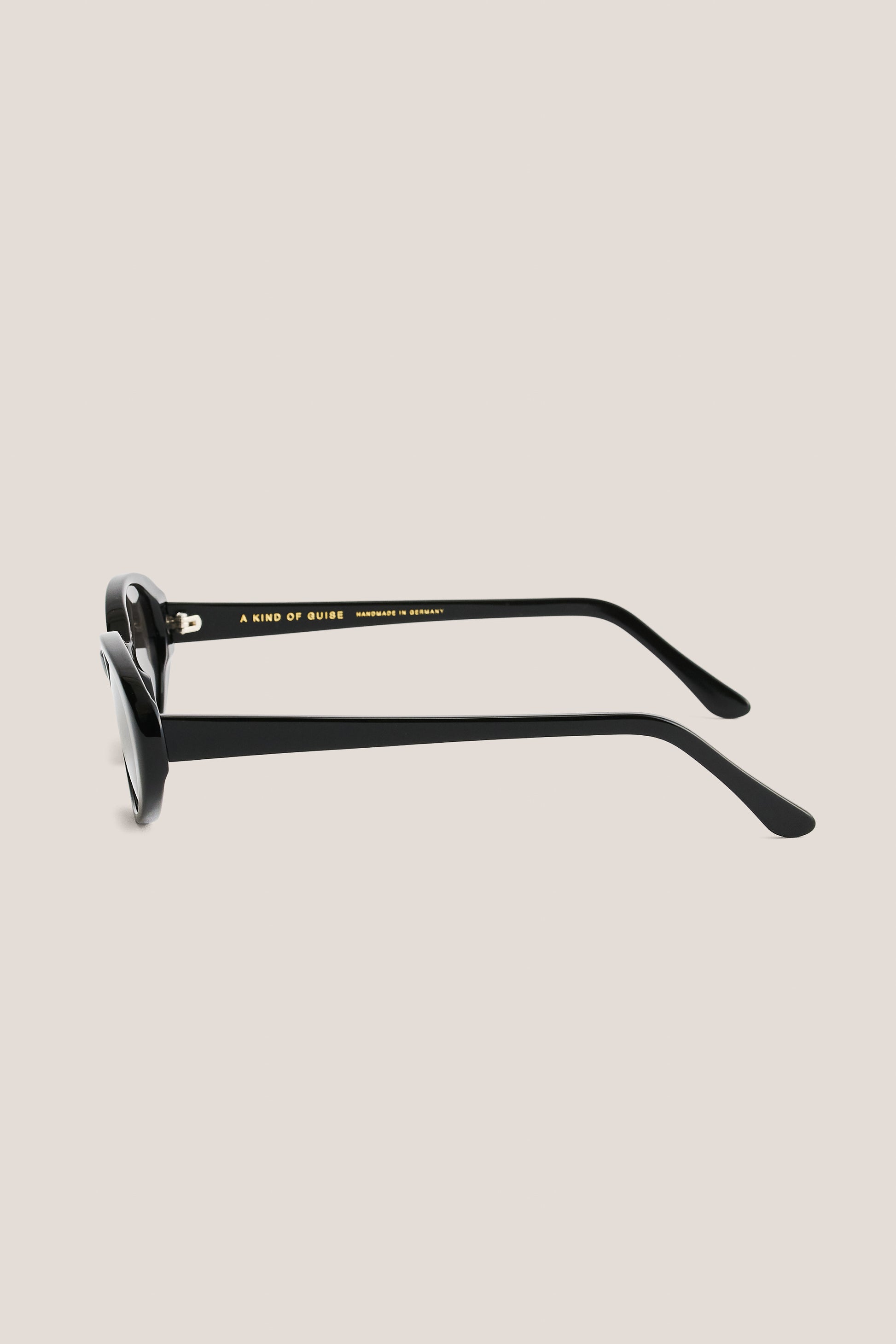 Unisex accessories sunglasses, handcrafted black oval acetate frame with dark grey Carl Zeiss lenses.