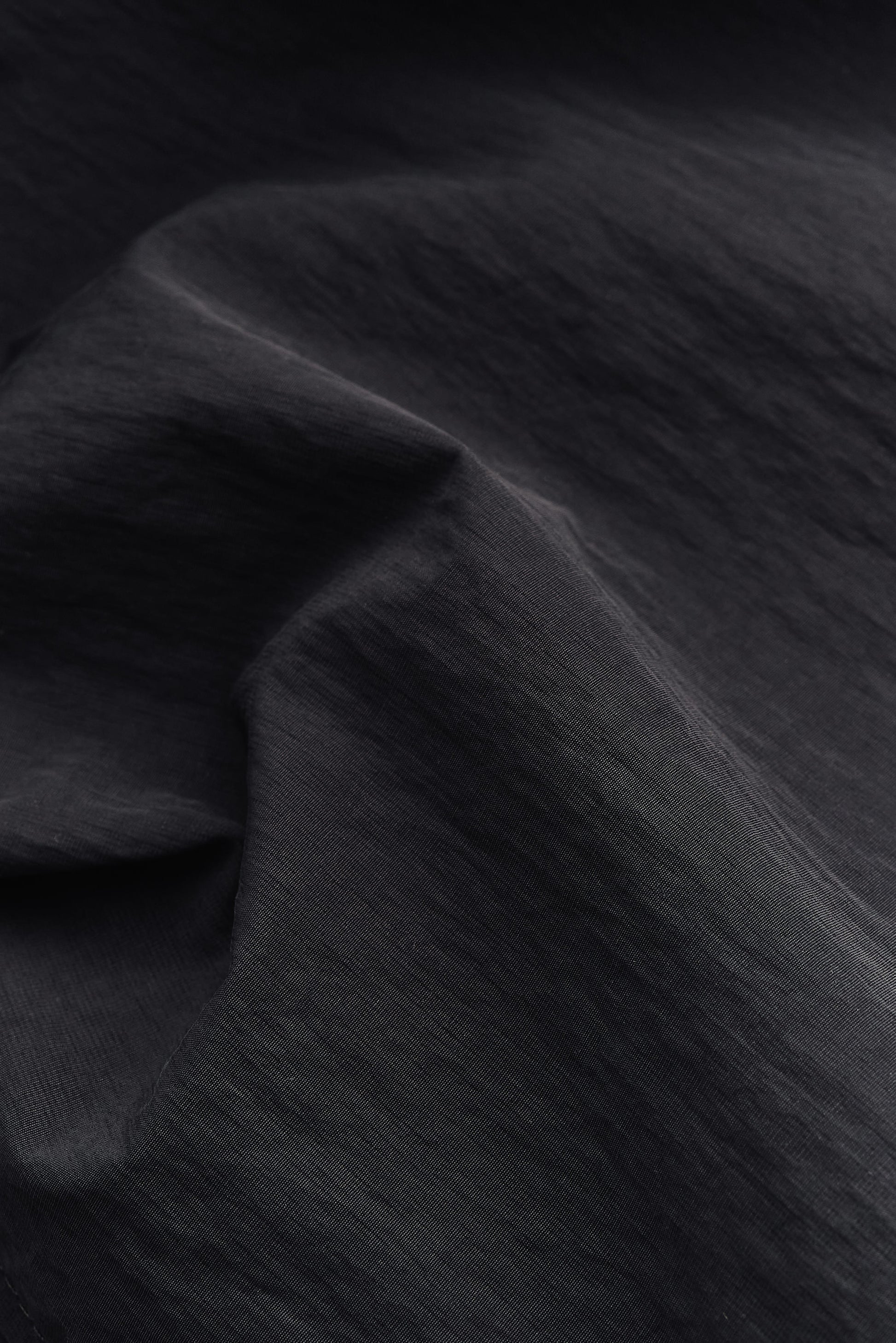 Men's outerwear jacket, recycled nylon cotton blend, water-repellent, dark grey.