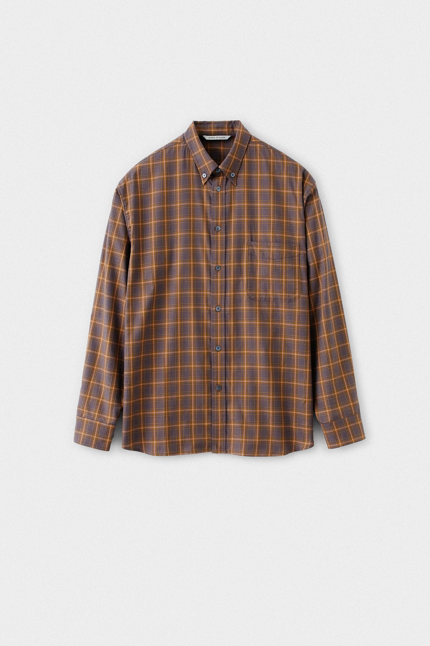 Banita Button Down Shirt Brown Madras Check