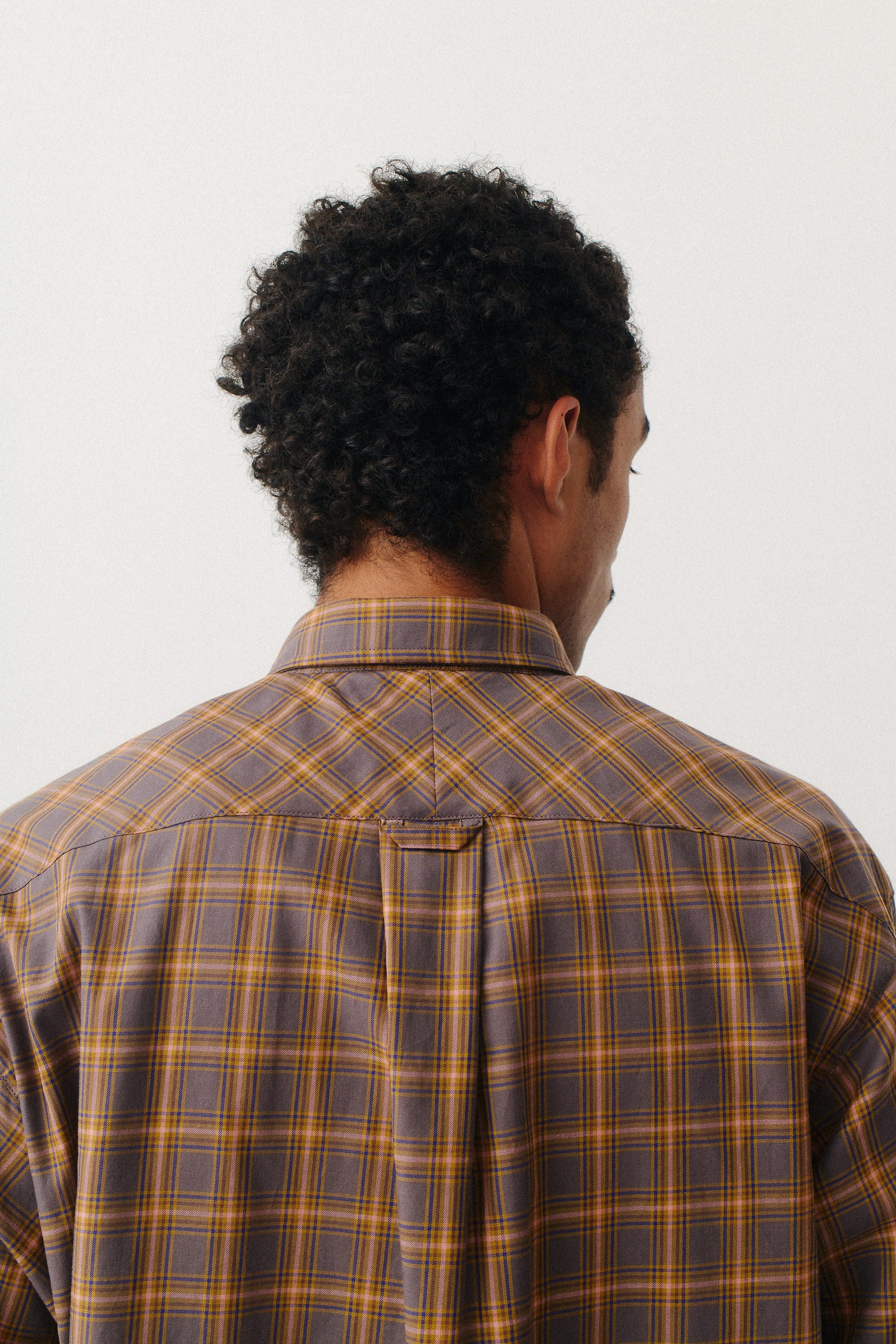 Banita Button Down Shirt Brown Madras Check