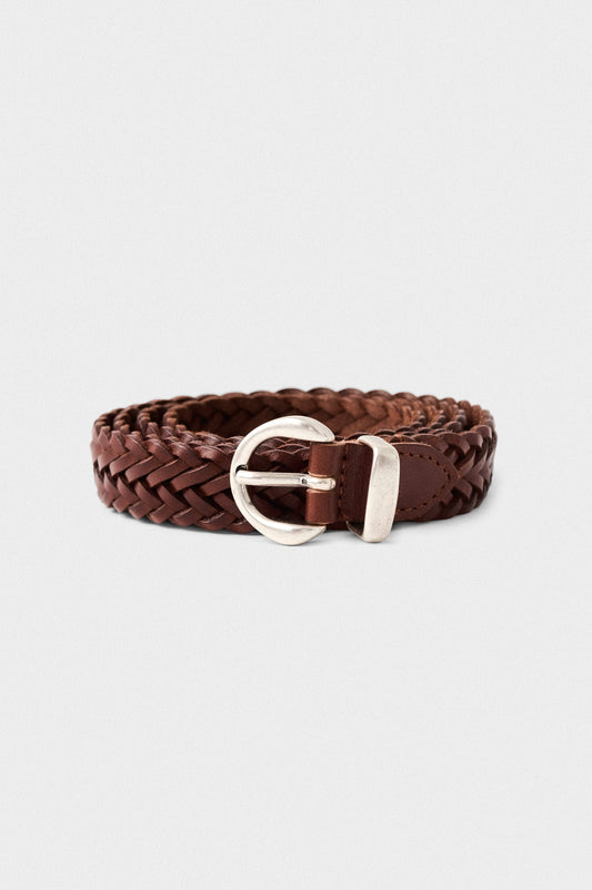Braided Clint Belt Brandy