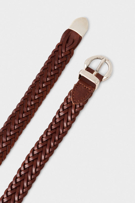 Braided Clint Belt Brandy