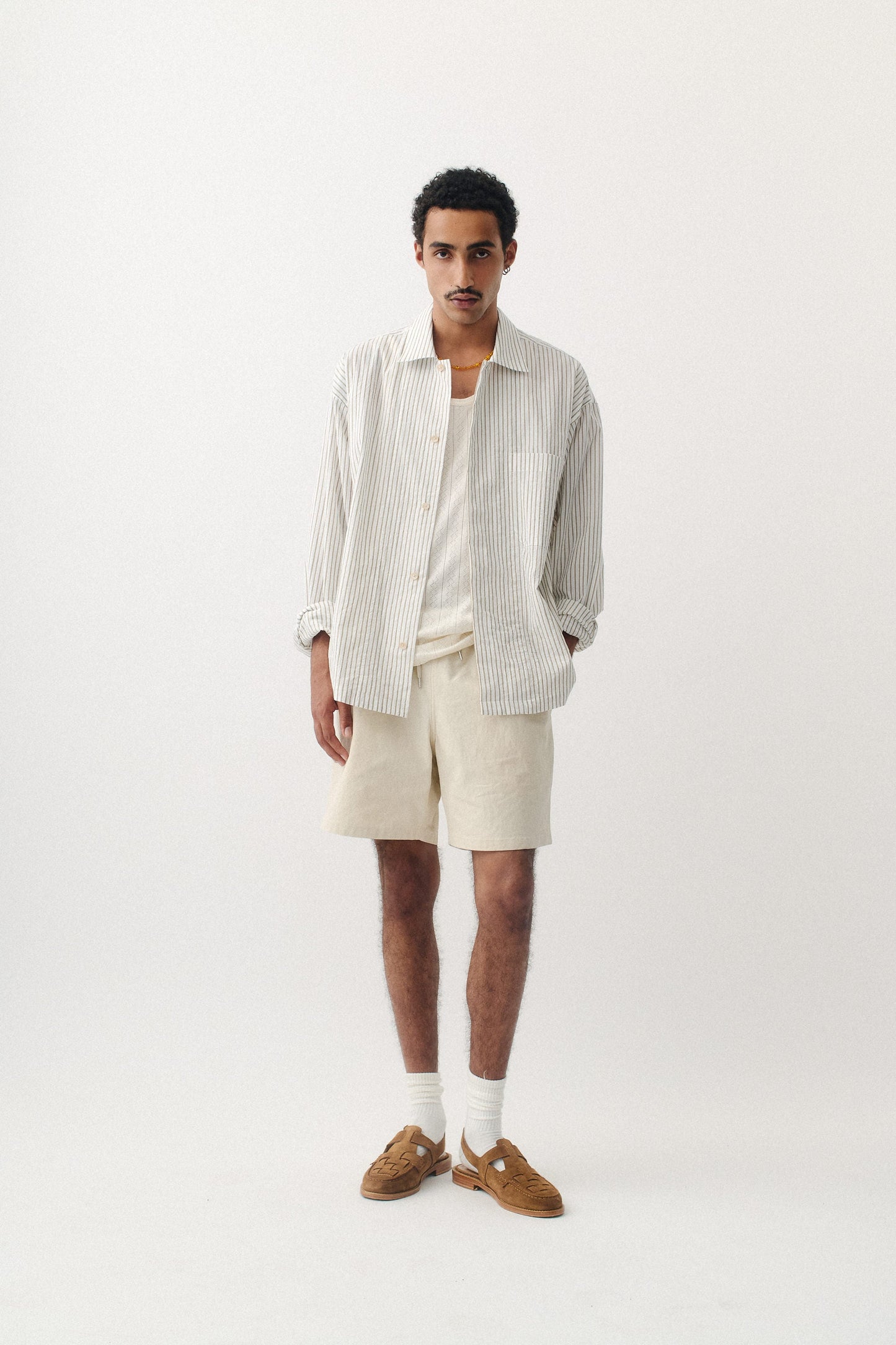 Rumba Shirt Light Beach Stripe