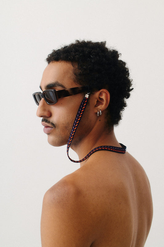 Spectacle Cord Navy Aubergines