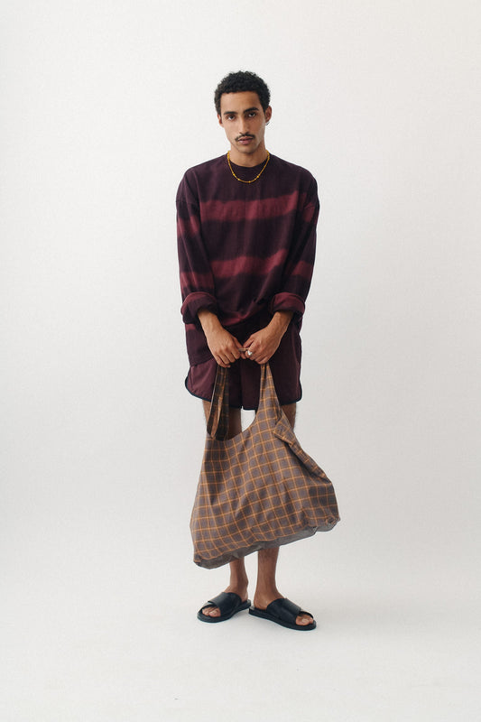 Thika Mesh Bag Brown Madras Check