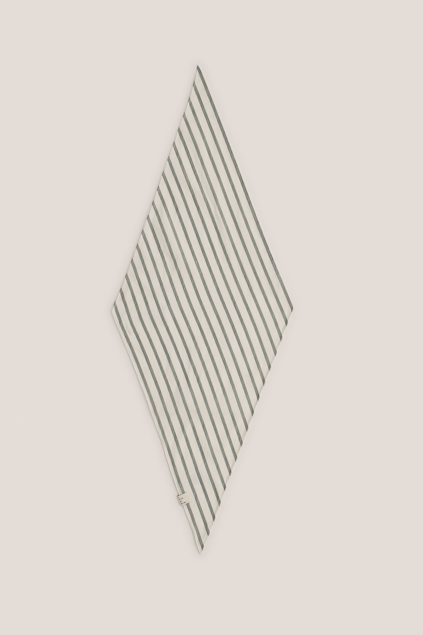 Unisex accessories bandana, cotton-silk-linen blend, washed, fine striped, light grey.