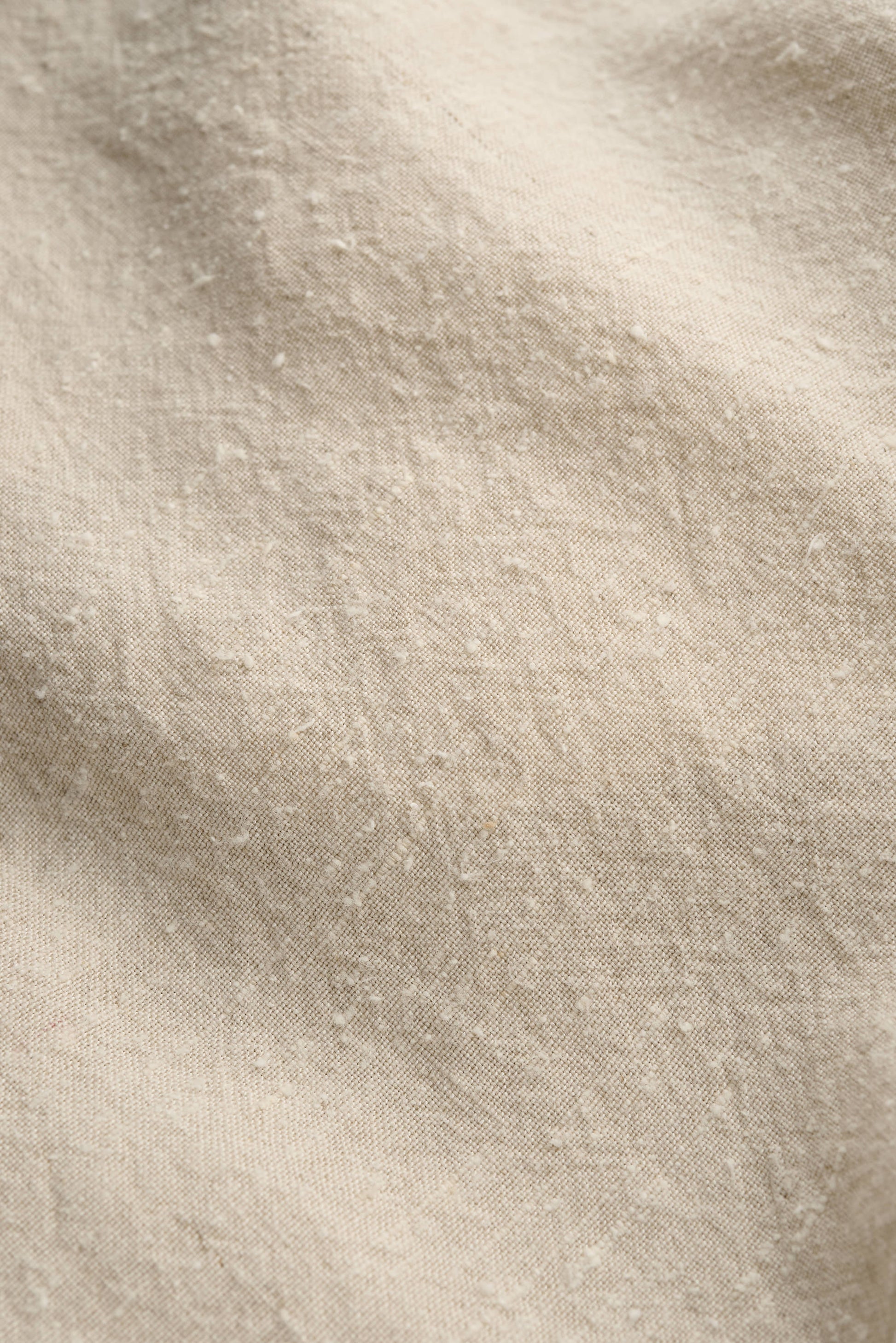 Men's outerwear long-sleeved overshirt, undyed linen-silk blend with a naturally textured surface, beige.