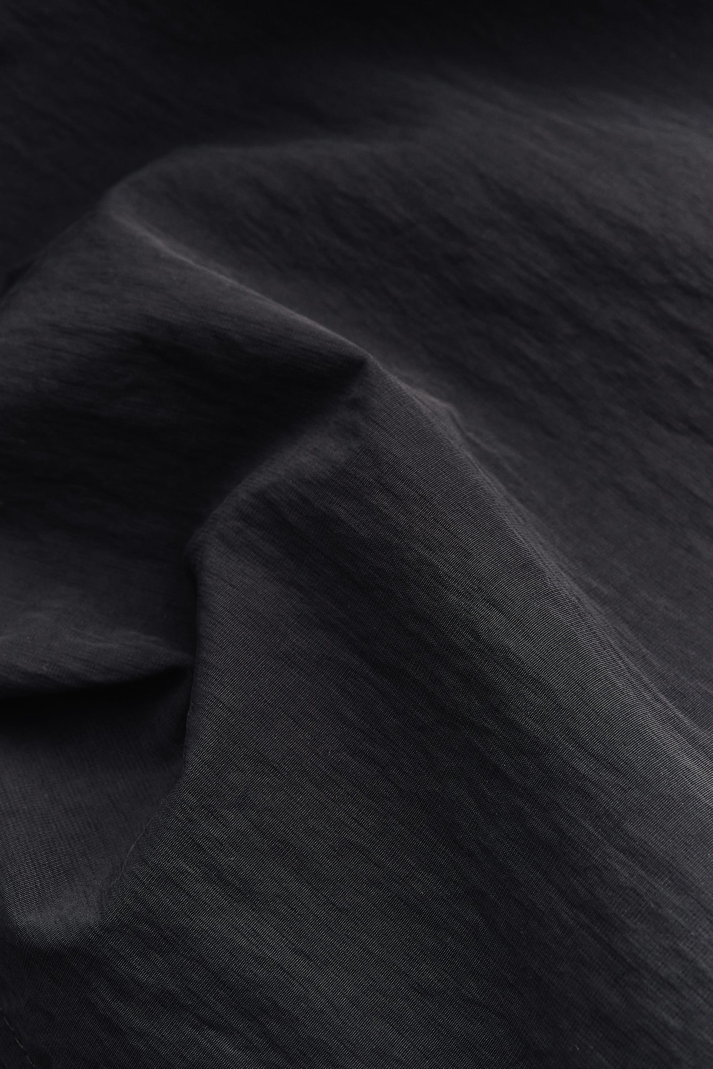 Men's shorts, recycled nylon and cotton blend, water-repellent, black.