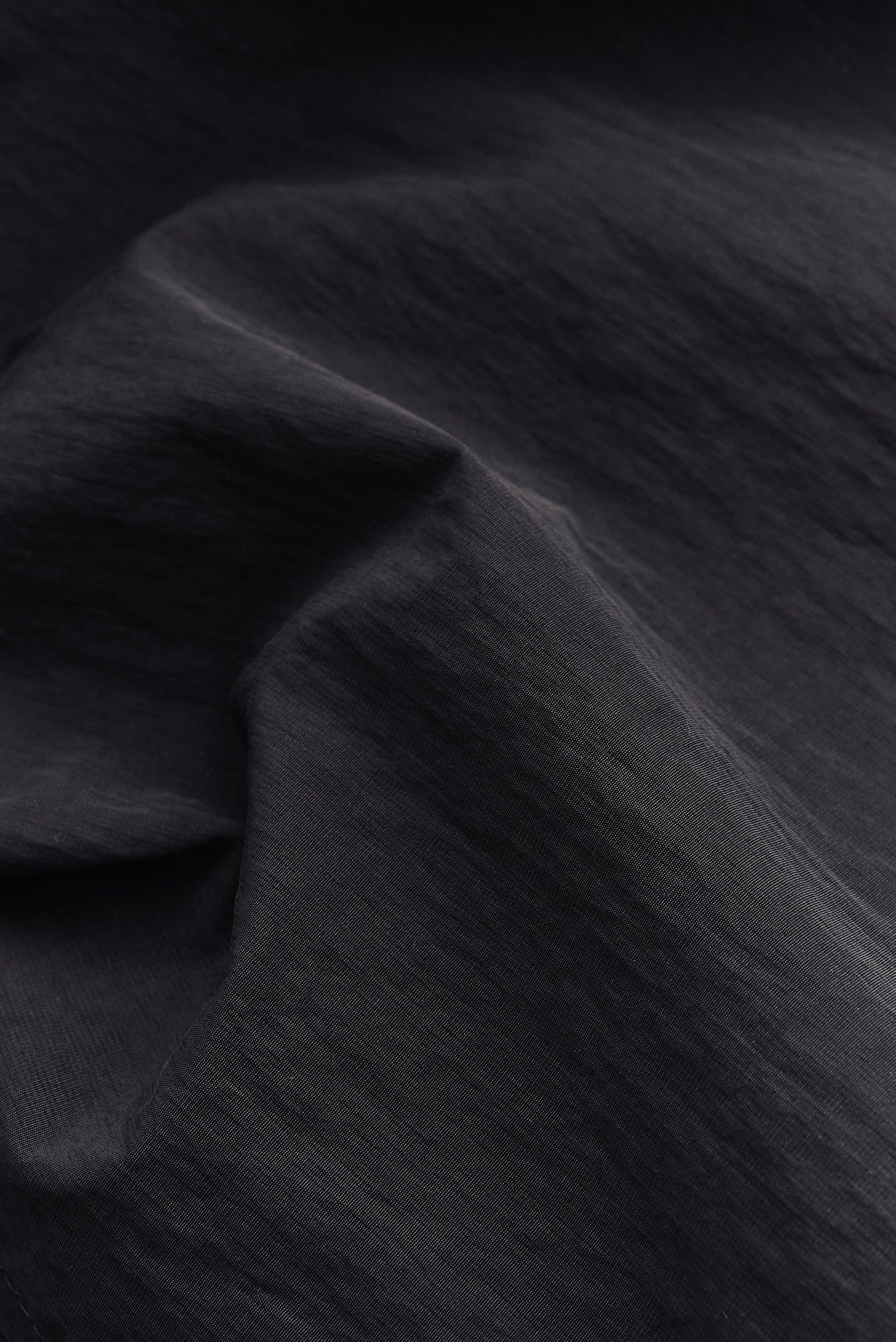 Men's shorts, recycled nylon and cotton blend, water-repellent, black.