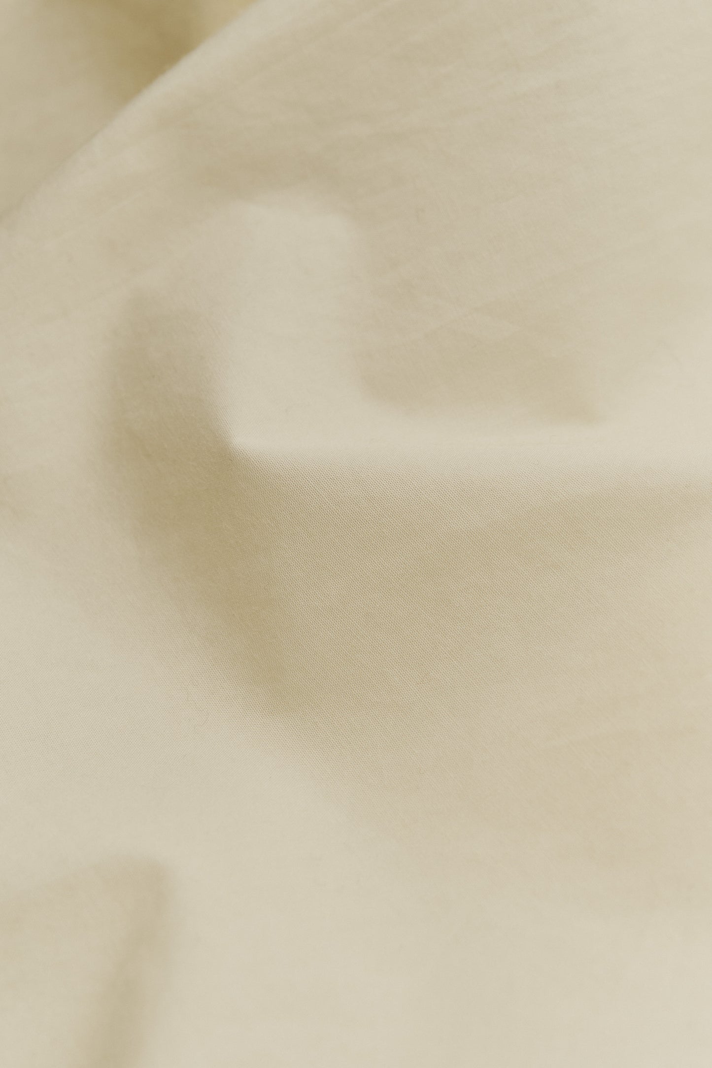 Men's short-sleeved shirt, organic cotton, garment washed, light beige.