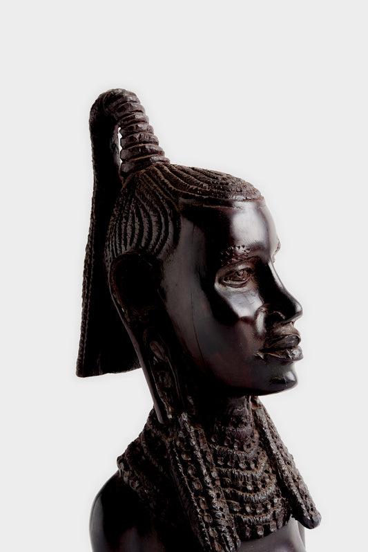 CARVED WOODEN BUST