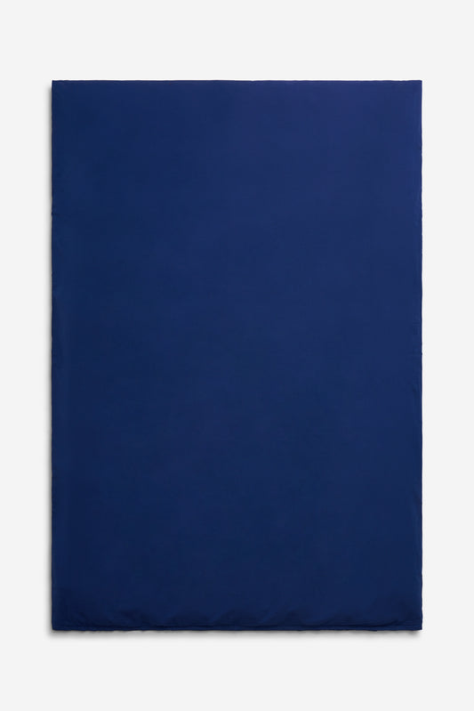 Duvet cover, 100% organic cotton seersucker, blue hour, 140x200cm, with zipper closure.