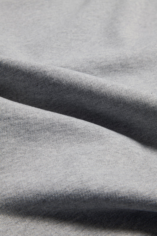 Unisex knit sweater, organic cotton jersey, pre-washed, grey melange.