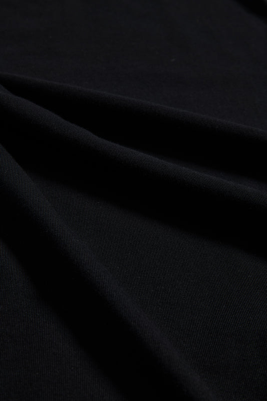 Men's/Women's jersey short-sleeved shirt, 100% organic cotton, pre-washed, black.