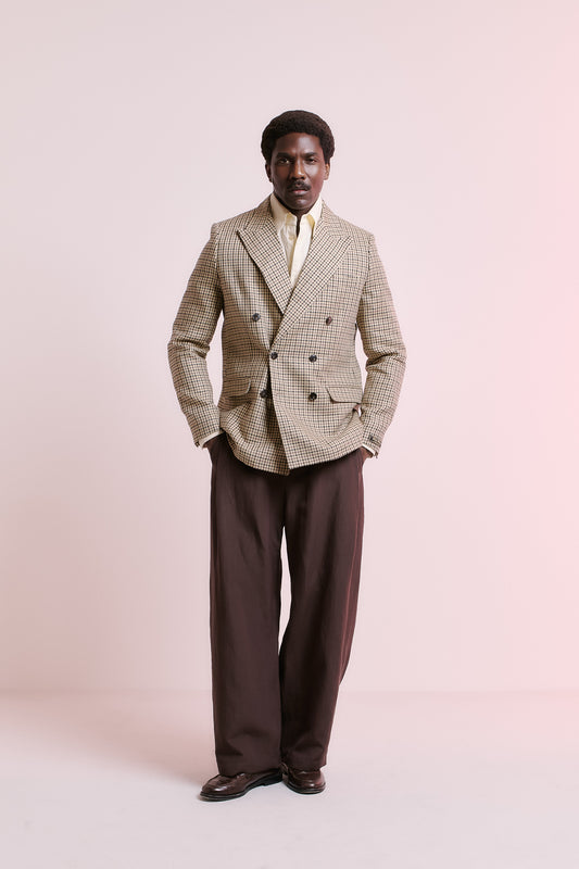 DOUBLE BREASTED PEAK BLAZER